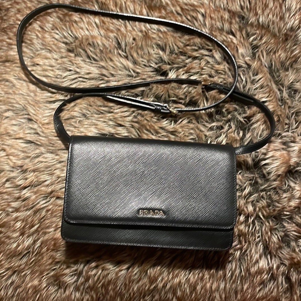 Prada Bandoliera suffiano lux crossbody bag